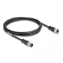 Netzwerkkabel DeLOCK M12-Kabel D-kodiert 4-polig Stecker auf Buchse Cat5e 2 m Schwarz