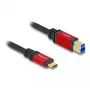 DeLOCK USB-Kabel USB Type-C auf USB Type-B 2m 5Gbps Rot Metall