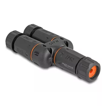 Netzwerkkabel DeLOCK 88143 Y-Adapter RJ45 auf 2 x RJ45 Cat.6 Schwarz
