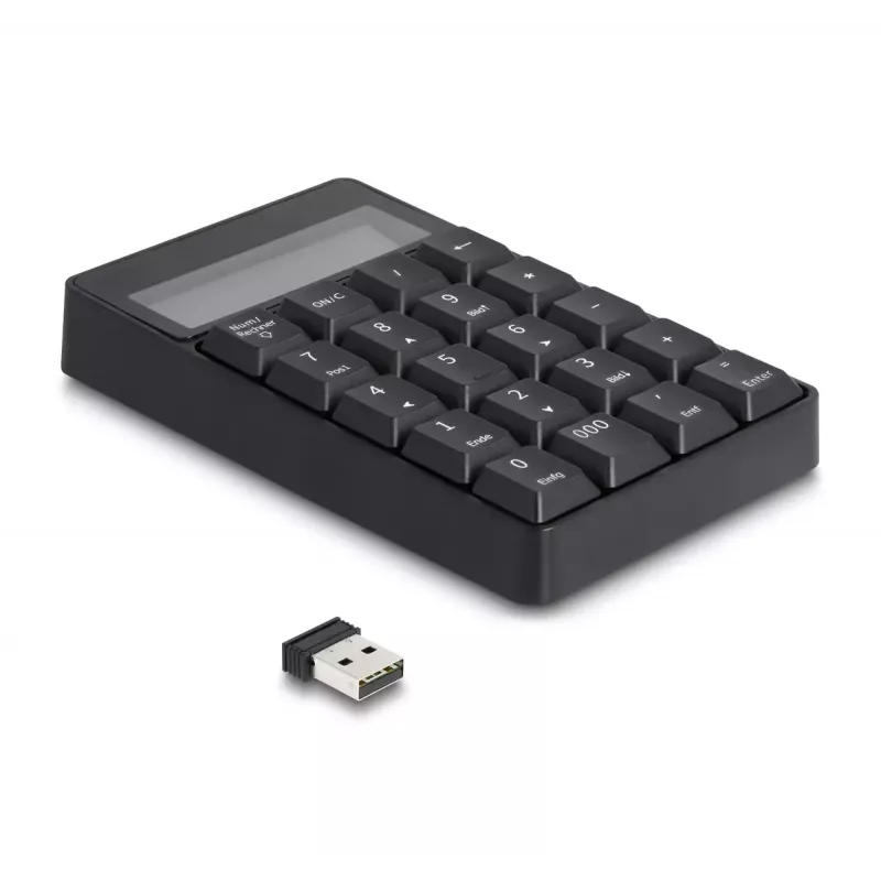 Numerische Tastatur DeLOCK 12113 USB Schwarz 20 Tasten Universal