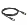 Netzwerkkabel DeLOCK M12 Kabel A-codiert 8-polig Stecker auf Stecker Cat5e 2 m Schwarz