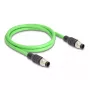 Netzwerkkabel DeLOCK M12 Kabel A-kodiert 8 Pin Stecker auf Stecker PUR (TPU) 1 m