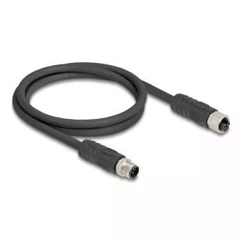 DeLOCK 80520 Sensor-/Aktor-Kabel 2 m RST M12 Schwarz
