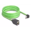 DeLOCK Netzwerkkabel RJ45 Cat.6A Aufwärts abgewinkelter Stecker auf Buchse 5 m Grün