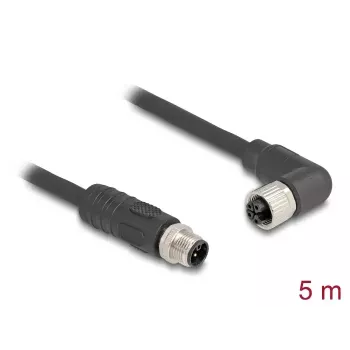 DeLOCK Sensor-/Aktorkabel 80527 5 m RST M12 Schwarz