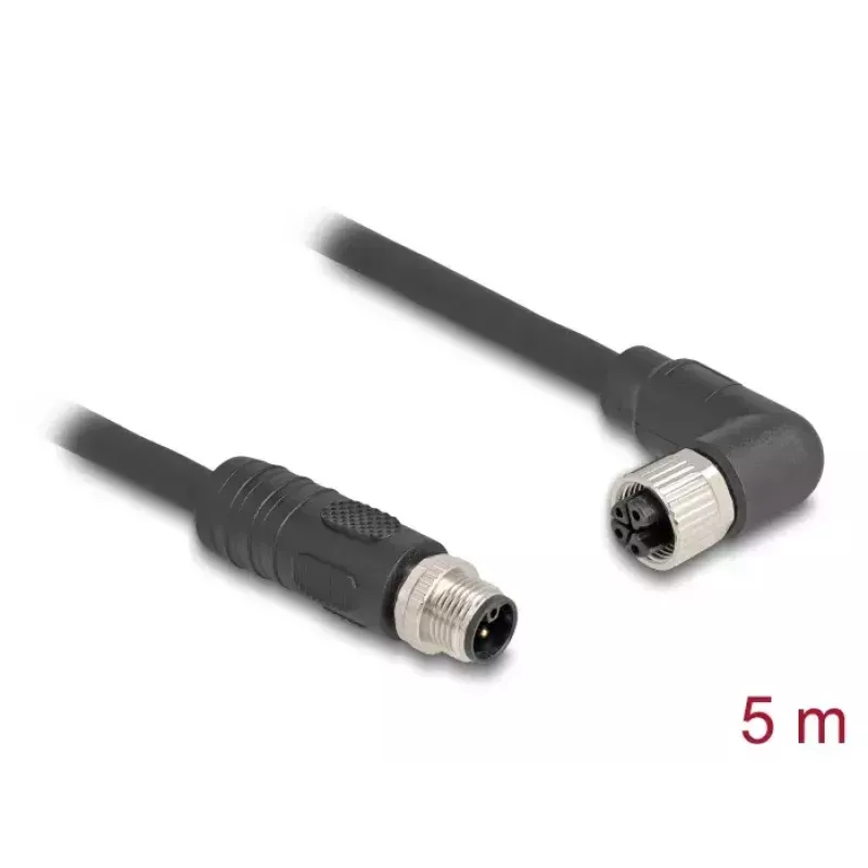 DeLOCK Sensor-/Aktorkabel 80527 5 m RST M12 Schwarz