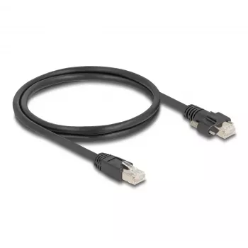 DeLOCK Kabel RJ45-Stecker auf RJ45-Stecker 1m Cat.6A S/FTP schwarz