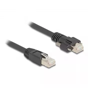 DeLOCK Kabel RJ45-Stecker auf RJ45-Stecker 1m Cat.6A S/FTP schwarz