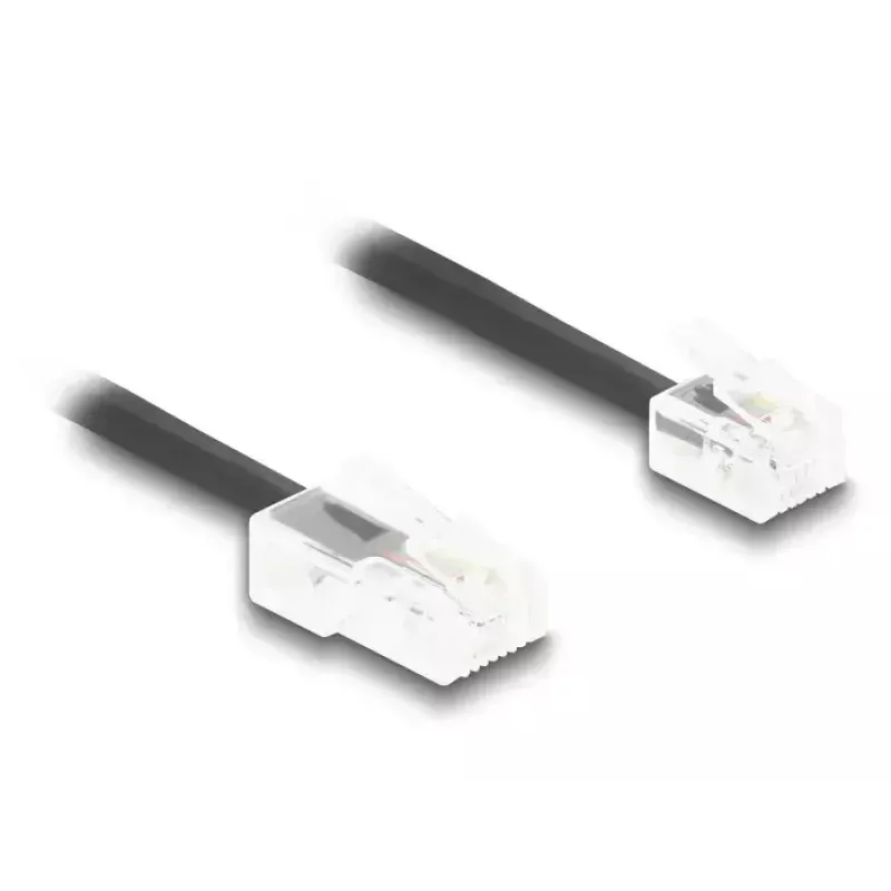 DeLOCK Telefonkabel 1 m Schwarz 88442 RJ-11 RJ-45