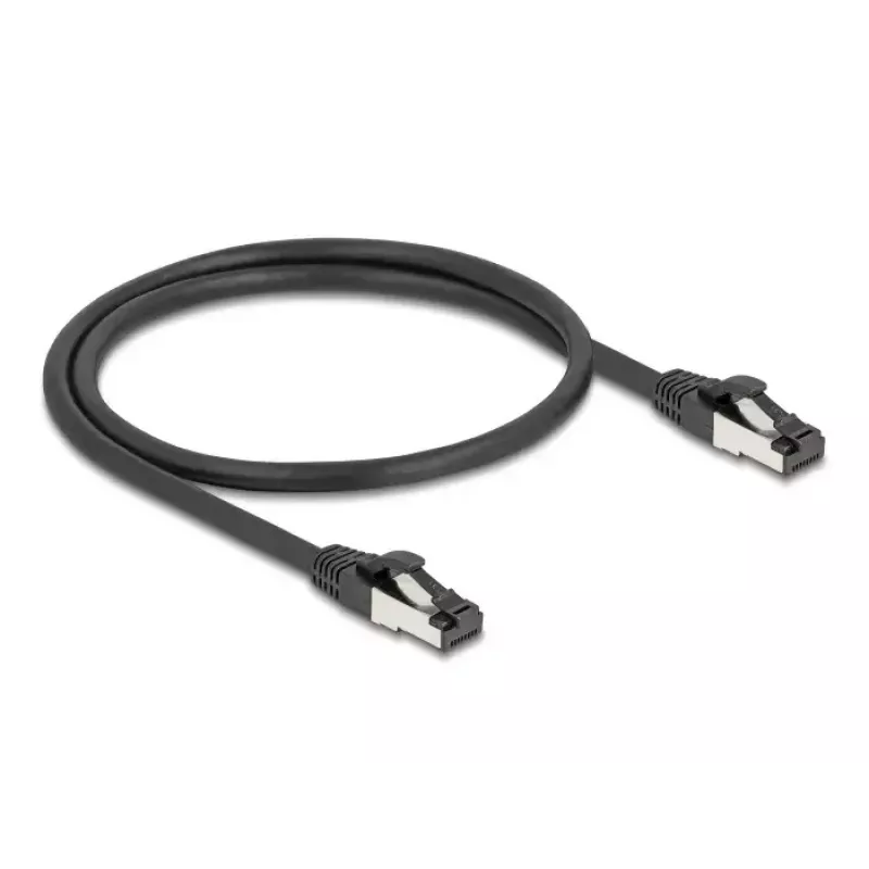 Netzwerkkabel DeLOCK 80570 RJ-45 Cat8.1 0,5 m Schwarz