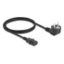Netzkabel DELOCK CEE 7/7 90° gewinkelt auf IEC C13, 1 m, 3×0,75 mm², H05VV-F, 250 V