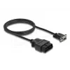 DELOCK Adapterkabel OBD‑2 Stecker auf DB‑9 Buchse, Cat5e, Schwarz, 1,15 m