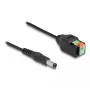 DeLOCK DC-Kabel 2,1 x 5,5 mm Stecker auf 2-polige Klemmleiste Adapter 15 cm