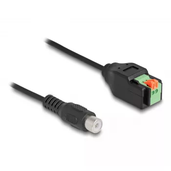 DeLOCK RCA-Stecker auf Klemmleisten-Adapter 15 cm 2-polig