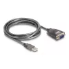 DeLOCK Adapter USB 2.0 Typ-A auf Seriell RS-232 D-Sub 9-polig Stecker 3m