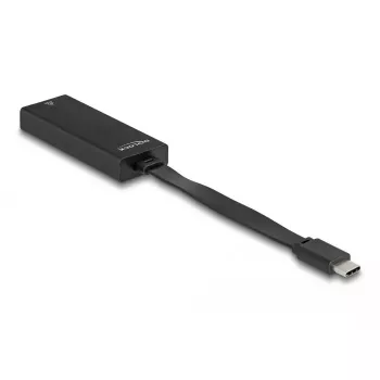 DeLOCK 66246 Kabel-Adapter RJ-45 USB C Schwarz 0,09 m