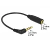Audiokabel DeLOCK 0,175 m 3,5 mm/2,5 mm Schwarz