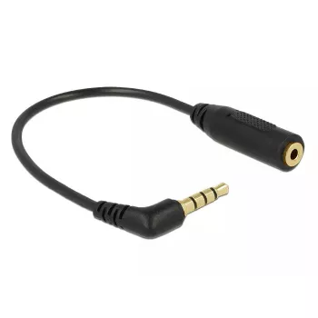 Audiokabel DeLOCK 0,175 m 3,5 mm/2,5 mm Schwarz