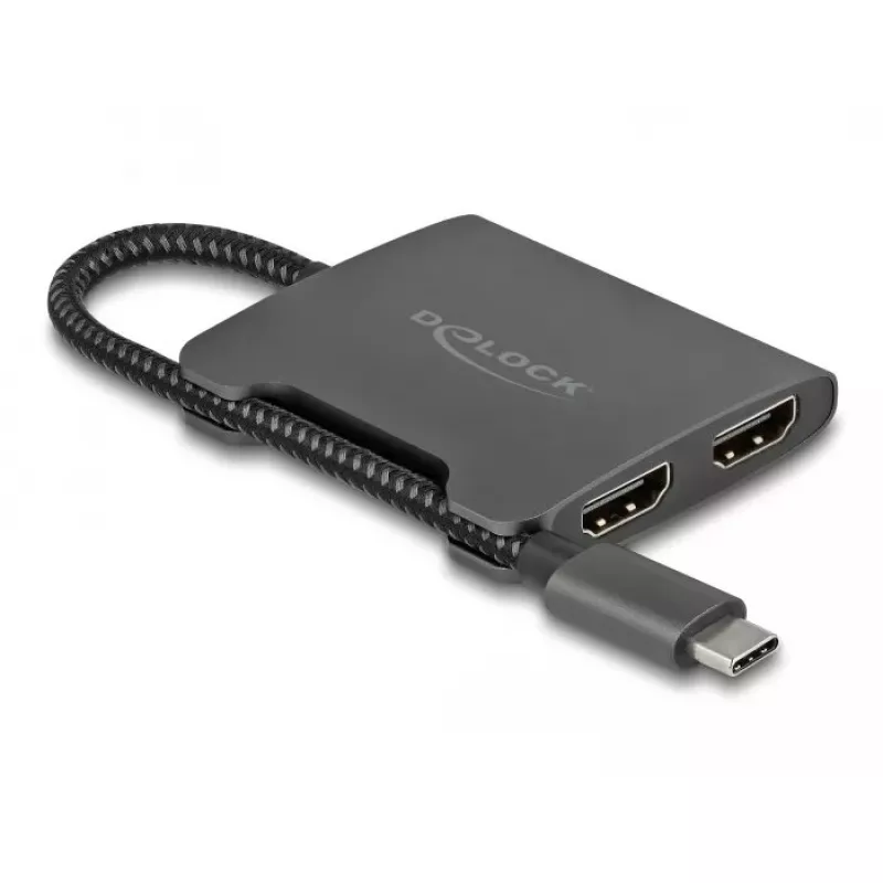 DeLOCK USB Type-C Splitter DP Alt Mode auf 2 x HDMI MST 4K 60 Hz