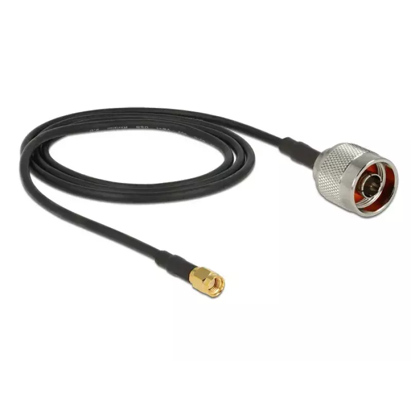 Koaxialkabel DeLOCK 88940 2m RP-SMA Schwarz