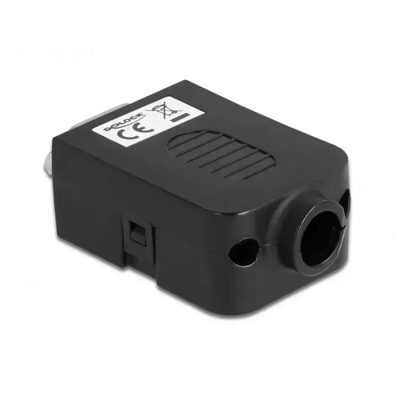 Kabelverbinder DeLOCK 66264 Sub-D 9 10-polige Klemmleiste Schwarz