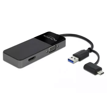 Laptop Dock DeLOCK 64085 USB 3.2 Gen 1 Type-A Schwarz