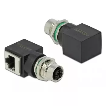 Kabel Gender Changer DeLOCK 66316 M12 RJ45 Schwarz