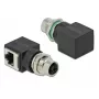 Kabel Gender Changer DeLOCK 66316 M12 RJ45 Schwarz
