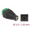 Adapter DC 1,35 x 3,5 mm Buchse auf 2-polige Klemmleiste DeLOCK 66730