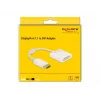 Adapter DisplayPort 1.1 Stecker auf DVI Buchse Passiv Weiß DeLOCK 61010