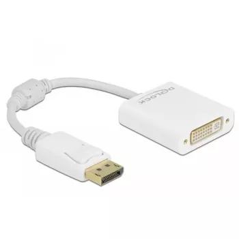 Adapter DisplayPort 1.1 Stecker auf DVI Buchse Passiv Weiß DeLOCK 61010
