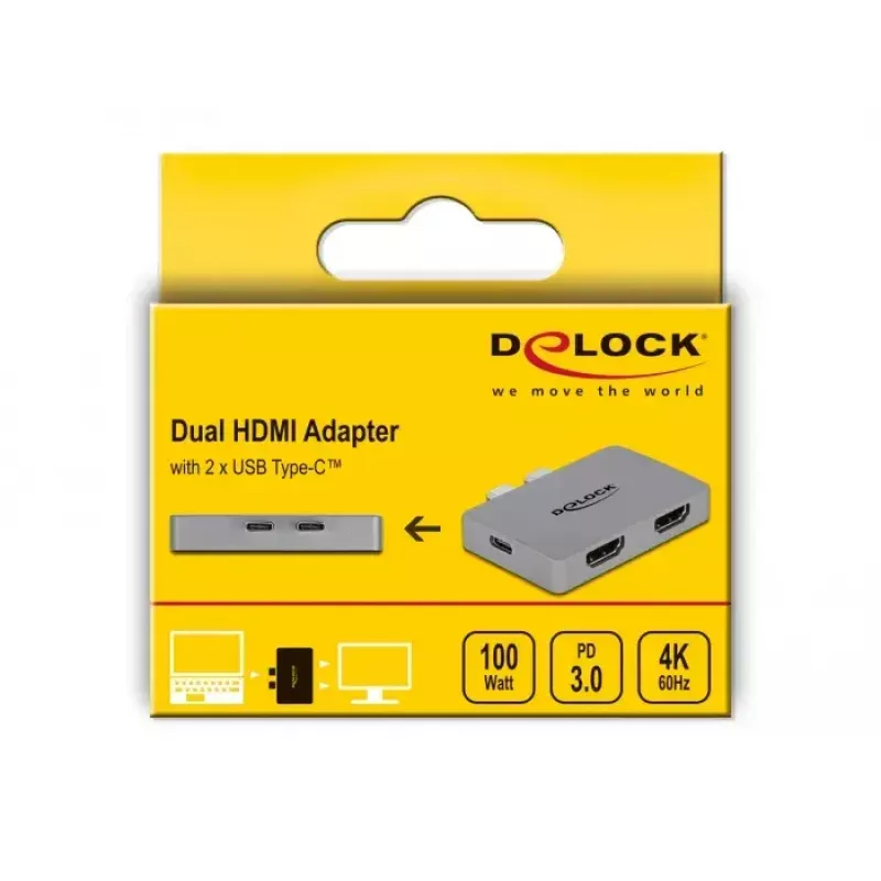 Dual-HDMI-Adapter DeLOCK 64123 für MacBook