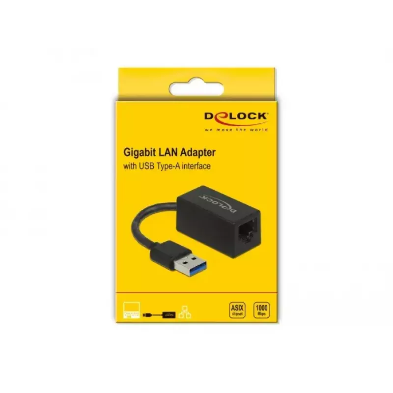 Adapter SuperSpeed USB DeLOCK USB 3.2 Gen 1 Typ-A auf Gigabit LAN