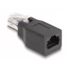 DeLOCK 66991 Drahtverbinder RJ45/RJ48/RJ50 Schwarz Stecker/Buchse