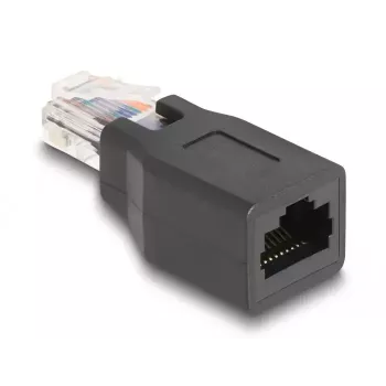 DeLOCK 66991 Drahtverbinder RJ45/RJ48/RJ50 Schwarz Stecker/Buchse