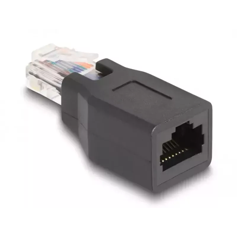 DeLOCK 66991 Drahtverbinder RJ45/RJ48/RJ50 Schwarz Stecker/Buchse