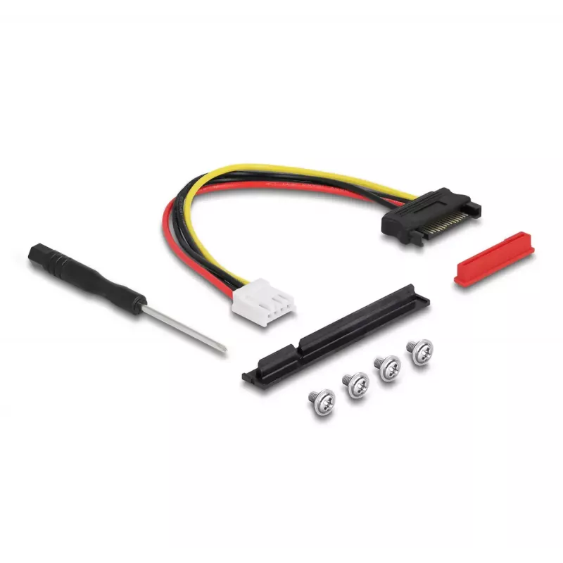 DeLOCK M.2 Key A+E auf PCIe x8 NVMe Adapter gewinkelt mit 20 cm Kabel