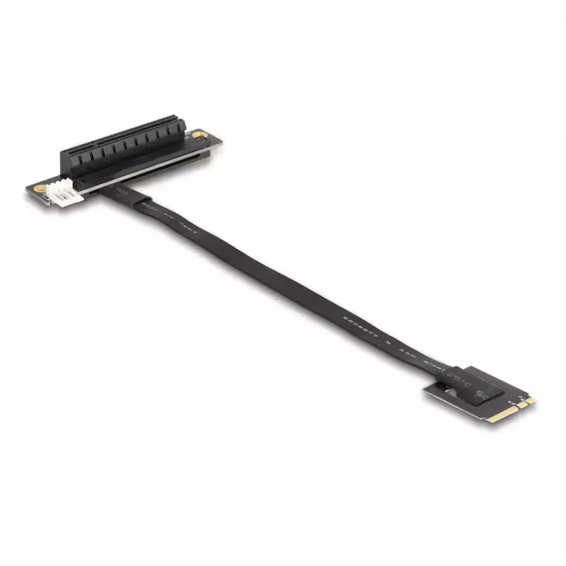 DeLOCK M.2 Key A+E auf PCIe x8 NVMe Adapter gewinkelt mit 20 cm Kabel