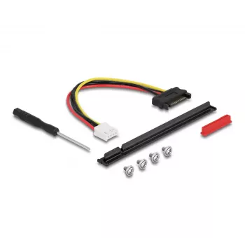 DeLOCK M.2 Key A+E auf PCIe x16 NVMe Adapter gewinkelt mit 20 cm Kabel