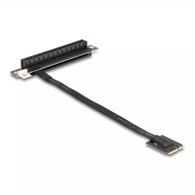 DeLOCK M.2 Key A+E auf PCIe x16 NVMe Adapter gewinkelt mit 20 cm Kabel
