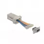 DeLOCK D-Sub 9-polig Buchse auf RJ50 Buchse Montageset grau
