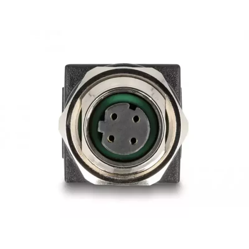 DeLOCK M12 Adapter D-codiert 4-polig Buchse auf RJ45-Buchse gerade