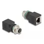 DeLOCK M12 Adapter D-codiert 4-polig Buchse auf RJ45-Buchse gerade