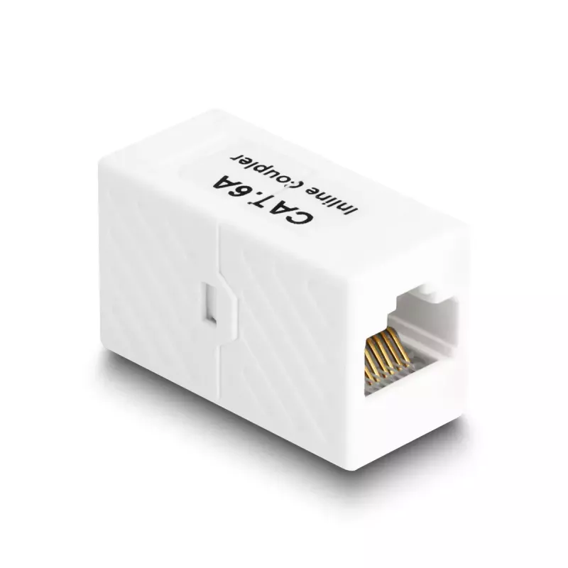 Netzwerk-Adapter DeLOCK RJ45-Buchse auf RJ45-Buchse Cat.6A UTP 1 m Weiß
