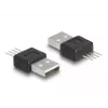 DeLOCK Adapter USB 2.0 Typ-A Stecker 4-polig Schwarz Silber 5V