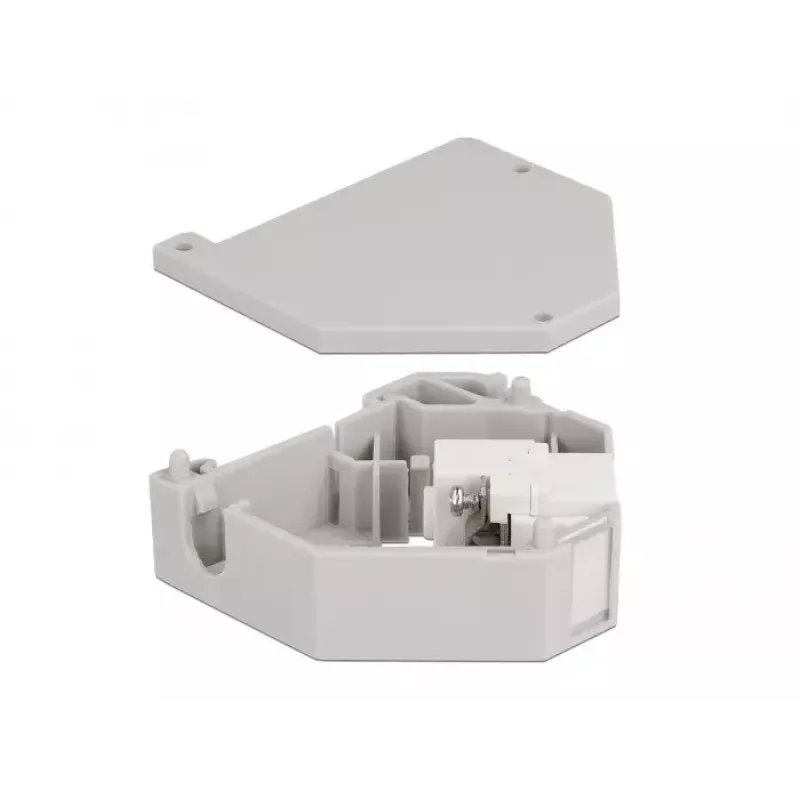 Keystone-Modul DELOCK 87159, grau/weiß, weiblicher Anschluss, Klemmanschluss, 60,1 × 59,4 × 21,6 mm