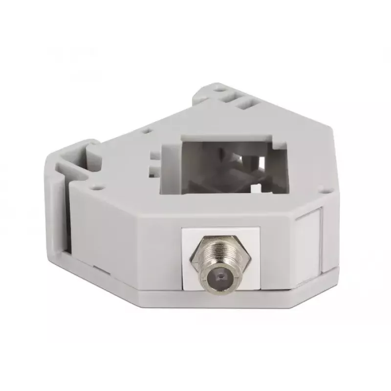 Keystone-Modul DELOCK 87160 — F-Stecker auf F-Stecker, grau, 60,1×59,4×21,6 mm