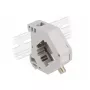 Keystone-Modul DELOCK 87160 — F-Stecker auf F-Stecker, grau, 60,1×59,4×21,6 mm