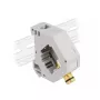Keystone-Modul DELOCK 87162 — Anschlussklemme zu Anschlussklemme, grau/weiß, 60,1 × 59,4 × 21,6 mm