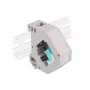 Keystone-Modul DELOCK 87173 — SC auf SC Duplex, Aqua/Grau/Weiß, 60,1×59,4×21,6 mm